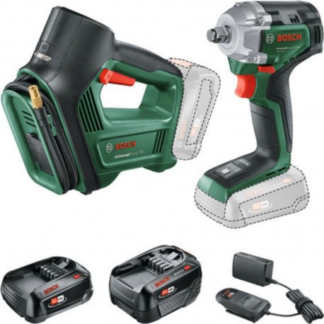 Bosch Kit Combo 18V UniversalImpactDrive + UniversalPump, 1x PBA 18V 2.0Ah + PBA 18V 4.0Ah