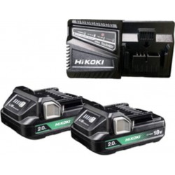 Hikoki Pack de batteries HiKOKI 18V 2,0 Ah BSL1820M + chargeur UC18YSL