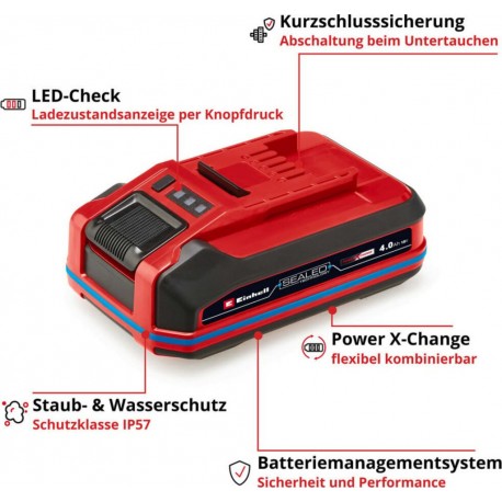 Einhell POWER X-CHANGE SEALED Batterie 18V 4,0Ah SEALED PXC Plus