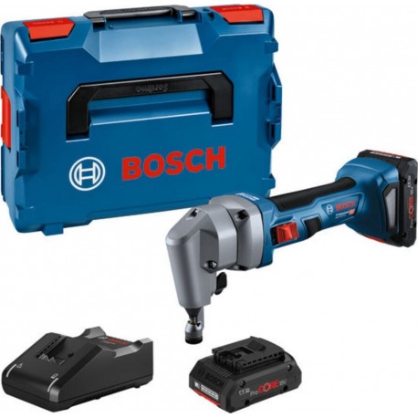 Bosch Grignoteuse sans fil GNA 18V-16 E, 2 batteries ProCORE18V 4.0Ah, chargeur et L-BOXX