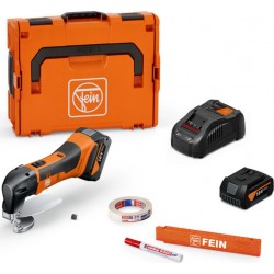 FEIN Cisaille à tôle sans fil jusqu’à 1,6 mm ABLS 18 1.6 E AS Set 2x 5 Ah