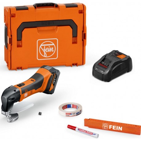 FEIN Cisaille à tôle sans fil jusqu’à 1,6 mm ABLS 18 1.6 E AS Set 1x 5 Ah