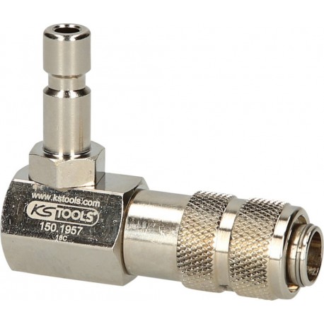 Ks Tools Adaptateur à baïonnette du système de refroidissement de KS Tools, coudé à 90