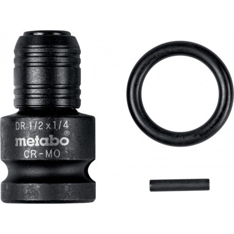 Metabo Adaptateurs de frappe 1/2 à 1/4 E6,3, 3 pièces, avec bague de fixation et goupille (628837000)