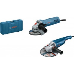 Bosch Kit Combo : Kit de 2 meuleuses angulaires : GWS 22-230 J + GWS 880 dans un coffret pour les artisans