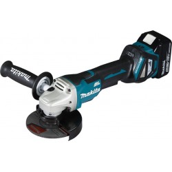 Makita Meuleuse d'angle sans fil 18 V / 5,0 Ah, 2 batteries + chargeur dans le MAKPAC DGA515RTJ