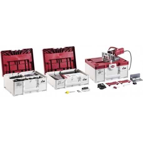 Lamello Zeta P2 Set, fraiseuse à rainurer, DP, prise type F Schuko, dans Systainer3 M avec assortiment de connecteurs