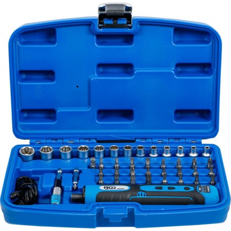 Bgs Technic Tournevis sur batterie BGS avec jeu d’embouts et de douilles, 41&nbsp;pièces