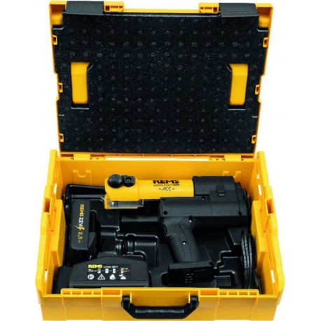 REMS Akku-Press 22 V ACC Basic-Pack dans L-Boxx D 10-108(110) mm, D 3/8-4 pour