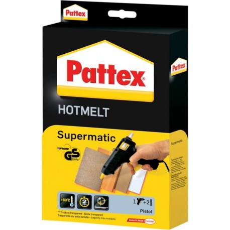 Pattex Pistolet à colle thermique Supermatic Capacité de collage 4,5 g/min 7-10 min 11