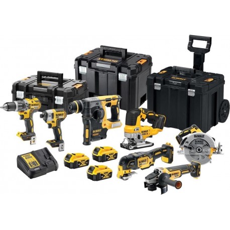 DeWalt DCK755P3T-QW Combopack 7 pièces XR 18 Volt 5.0 Ah Li-Ion incl. 3 batteries