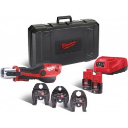 Milwaukee 4933443095 M12 HPT-202C M-SET Hydraulic Accu-Press kit subcompact M-SET press kit 2x 2.0Ah battery and charger in case