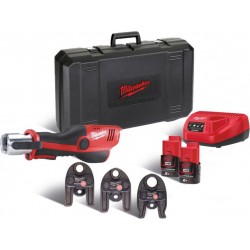 Milwaukee 4933443105 M12 HPT-202C TH-SET Hydraulic Cordless Punch Set subcompact 2x 2.0Ah battery and charger in case