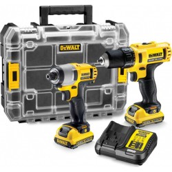 DeWalt DCK211D2T ensemble DCD710 perceuse-visseuse + DCF815 visseuse à chocs 10,8 V 2,0 Ah XR