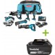 Makita DLX6038T Ensemble de machines 18V 3x5,0 Ah - combo des nouveaux 5,0 AH machines
