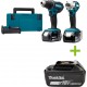 Makita DLX2339J - DDF482 Perceuse sans fil DTD156 Clé à chocs 18V 3.0 AH Li-ion