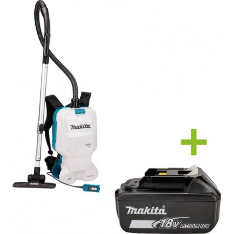 Makita DVC660Z Aspirateur à dos 2x18V hors batteries et chargeur avec kit de dépoussiérage 4 pièces pour le marché du nettoyage