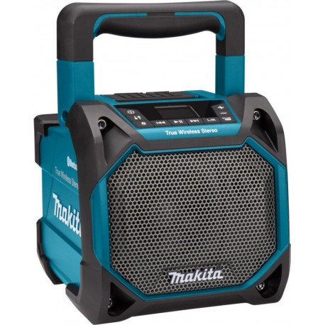 Makita DMR203 Enceinte de bâtiment Bluetooth avec lecteur multimédia, hors batteries et chargeur
