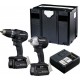 Panasonic EYC232LJ2G Kit combiné perceuse sans fil EY74A3 et clé à chocs EY75A8 18 Volt 5.0 Ah Li-ion en systainer