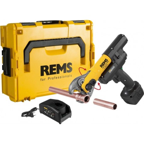 Rems 578018 R220 Mini-Press AC Li-Ion Set V Presse de précision + 3 mâchoires V 15-22-28