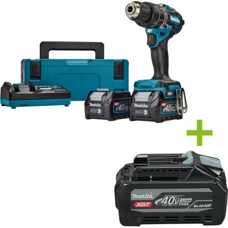 Makita HP002GD201 Visseuse-perceuse à percussion sans fil 40V max 2,5Ah Li-Ion dans Makpac