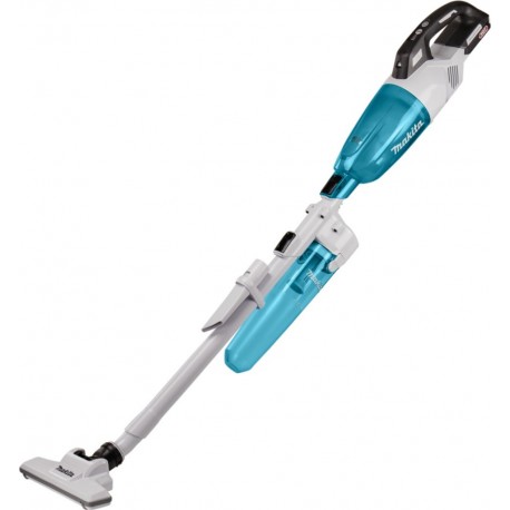 Makita CL001GZ22 Aspirateur sans fil en acier blanc 40V max hors batteries et chargeur avec collecteur de poussière cyclone