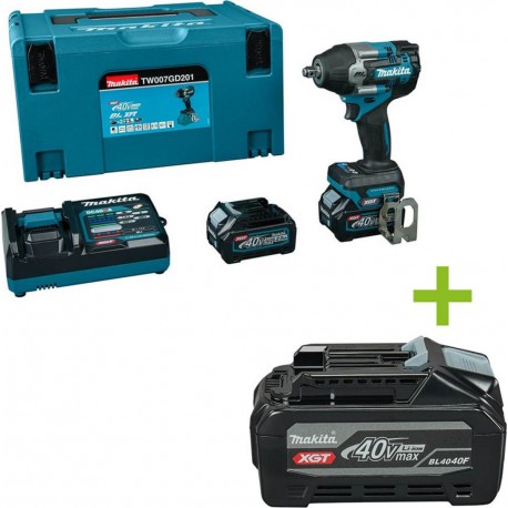 Makita TW007GD201 Clé à chocs 1/2 40 Volt Max 2,5Ah Li-Ion dans Mbox
