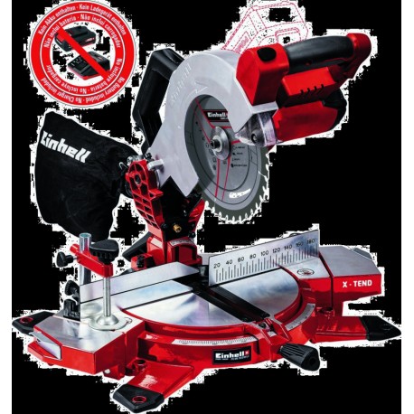 Einhell 4300890 TE-MS 18/210 Li-Solo scie à tronçonner/déplier sans fil, sans piles ni chargeur