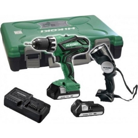 Hikoki DS18DJLWLZ Perceuse-visseuse sans fil 18 Volt 1,5 Ah Li-ion + Lampe
