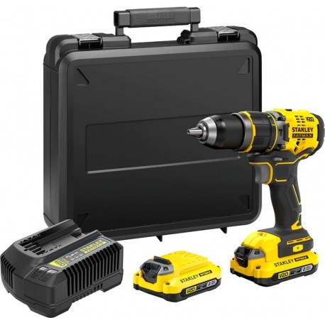Stanley SFMCD715D2K Perceuse à percussion sans fil FATMAX V20 18V 2.0Ah BRUSHLESS