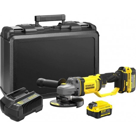 Stanley SFMCG400M2K Meuleuse d'angle FATMAX V20 125mm 18 Volt 4.0 Ah Li-ion