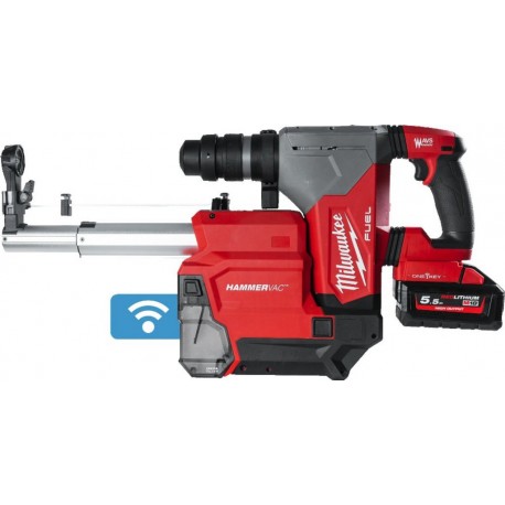 Milwaukee 4933478498 M18 ONEFHPXDEL-552C M18 Fixtec SDS-Plus Accu combi hammer 18V 5.5Ah Li-Ion avec extraction de poussière
