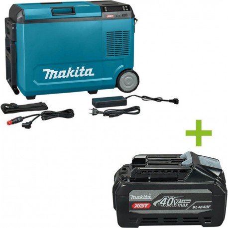 Makita CW004GZ 18V/40V230V Boîte de congélation/refroidissement 29 ltr avec fonction de chauffage sans batteries et chargeur