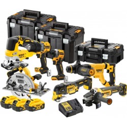 DeWalt DCK706P3T-QW Combopack 7 pièces XR 18 Volt 5.0 Ah Li-Ion incl. 3 batteries