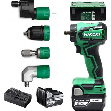 Hikoki DS18DDQWSZ Perceuse sans fil 18V 5.0Ah Li-Ion avec accessoires dans un coffret HSC II