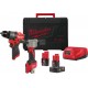 Milwaukee 4933480593 M12 FPP2D2-422X Powerpack M12 FPD2 Perceuse à percussion + M12 BPRT Riveteuse aveugle 12V 4.0/2.0Ah en boît