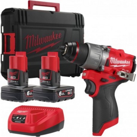 Milwaukee 4933479870 M12 FPD2-602X Accu compact impact drill 12V 6.0Ah Li-Ion in HD Box