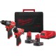 Milwaukee 4933480588 M12 FPP2A2-602X Powerpack M12 FPD2 Perceuse à chocs + M12 FID2 Tournevis à chocs 12V 6.0Ah en boîte HD