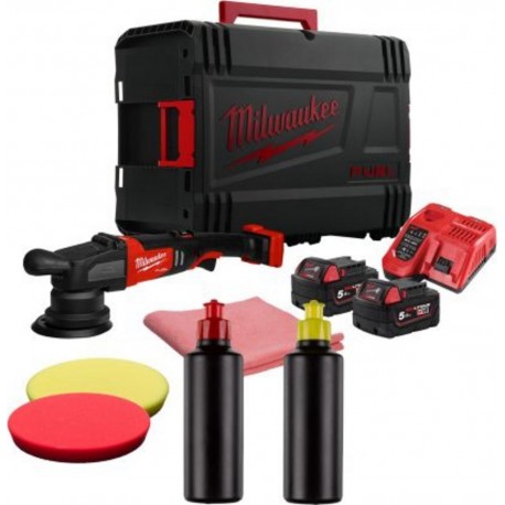 Milwaukee 4933492352 M18 FROP15-502X KIT Polisseuse excentrique 125mm 18V 5.0Ah Li-Ion