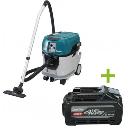 Makita VC007GLZ01 Aspirateur eau et poussière sans fil 2x40V Max excl. batteries et chargeur avec émetteur AWS