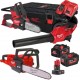 Milwaukee 4933492814 M18 FPP3OPL5-823P Comboset 12V 6Ah/18V 8,0/12Ah Li-Ion - Tronçonneuse M18 FCHS + Souffleur de feuilles M18