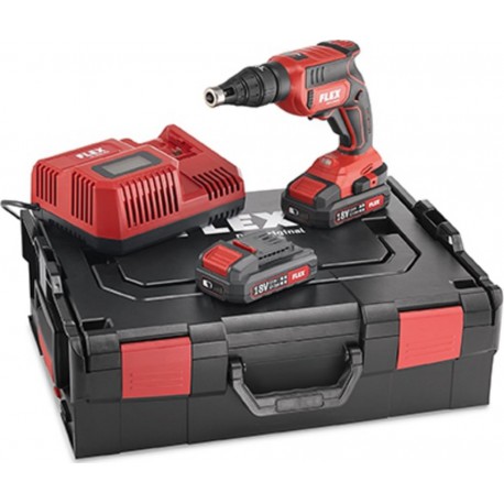 Flex-tools 467146 DW 45 18.0-EC/2.5 Set visseuse sans fil 18V 2.5Ah Li-Ion en L-Boxx