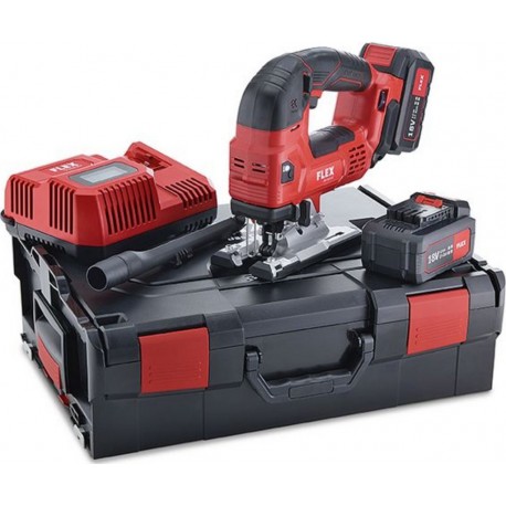 Flex-tools 489786 JSB 18.0-EC-5.0 SET scie sauteuse sans fil 18V 5.0Ah Li/Ion en L-Boxx