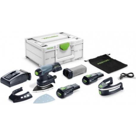 Festool 578848 Ponceuse delta sans fil DTSC 400 3.0 I-Plus 2x batterie 18V 3.0Ah et chargeur rapide en mallette