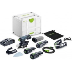 Festool 578851 DTSC 400 3.0 I-Set Accu Delta sander 2x 18V 3.0Ah battery and quick charger in case