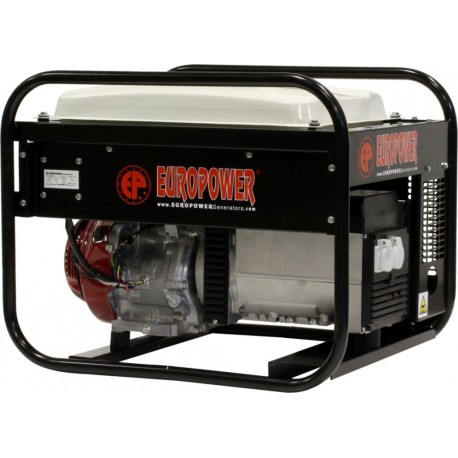 Europower 950000604 Groupe électrogène EP6000LN 6 KVA avec moteur à essence Honda 2x 230Volt (16A) Démarrage manuel
