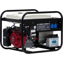 Europower 950000609 EP6000E-25 groupe électrogène 6 KVA avec moteur à essence Honda 2x 230Volt (16A) démarrage électrique