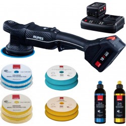 Rupes RU-HLR15/CB2/BAS iBrid Bigfoot Set de polisseuses excentriques 125mm 18V 5.0Ah Li-Ion