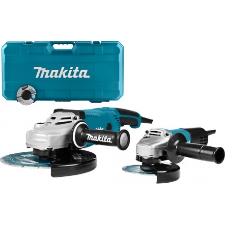 Makita DK0054X1 Meuleuse d'angle combinée avec mallette (GA9020R+9558HNRG) + 2 meules diamantées