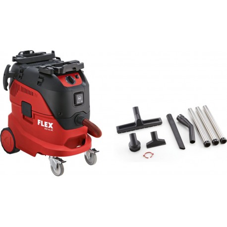 Flex-tools 465704 VCE44M AC-SET Aspirateur de sécurité avec nettoyage automatique du filtre, 42 L, classe M + kit de nettoyage